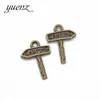 YuenZ DIY acessórios de joias vintage liga 23 * 17MM pingente de placa guia comércio exterior venda quente J341