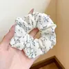 Suave con el cabello, elegante y con estilo, scrunchie, pasador de malla floral pequeño estilo coreano, accesorio para el cabello plisado de estilo de hada