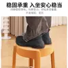 Taburete Pequeño de Plástico Hogareño Engrosado Antideslizante Redondo Apilable Taburete Molino de Viento Mesa de Café Sala de Estar Baño Taburete Bajo