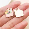 Día de Pascua Huevo Sorpresa Lindo Conejo Colgante de Aleación Pulsera DIY Llavero Accesorios para Pendientes