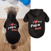 Outono e inverno velo eu amo mãe e pai amor laço chapéu suéter suprimentos para animais de estimação roupas para cães médios e grandes