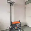 Torre de Iluminación Móvil Remolcable con Iluminación de Alto Brillo Giratoria 360° para Minería y Construcción al Aire Libre Sin Puntos Ciegos