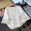 Garantia de Qualidade Seda Pura Redutora de Idade Nova Blusa Feminina para Meia-Idade Estilo Étnico Chinês Outono Bordado Jacquard Fechamento Diagonal Manga Média Melhorada