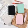 Espejo de Maquillaje Plegable, Portátil de Almacenamiento para Viaje, Espejo para Dormitorio de Estudiantes, Espejo de Piel PU, Espejo de Tocador de Escritorio