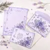Conjunto de Papel de Carta e Envelope Borboleta Lunar Rosa Púrpura, Papel de Carta Estilo Ins para Presente, Carta Manuscrita Espessa Desenho Animado para Presente, Decoração de Mensagem