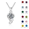 Collar Transfronterizo Europeo y Americano de Plata de Ley S925 con Doce Piedras de Nacimiento y 12 Signos del Zodiaco Colgante Versátil de Acuario Cadena para Clavícula Amazon