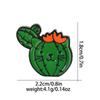 Desenho animado criativo gato estilo cacto planta verde broche bolsa jeans tudo combinando moderno verde planta distintivo
