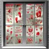 Pegatinas de Pared Personalizadas de Halloween, Pegatinas Transfronterizas Pequeñas de Huella de Mano Sangrienta, Decoración de Fondo para Fiesta de Halloween, Pegatinas Estáticas