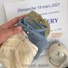 Deseo Puro Sexy Cintura Pequeña Ropa Interior de Encaje Fino Ropa Interior de Lujo Ligero para Mujer Tirantes de Satén Malla Transpirable Calzones de Cintura Media para Mujer