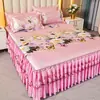 Esterilla de Verano, Esterilla de Seda de Hielo, Faldón de Cama, Juego de Tres Piezas, Esterilla Doble para el Hogar, Esterilla Lavable a Máquina para el Verano con Aire Acondicionado, Esterilla Suave, Cubre Cama