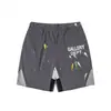 Meichao Gallery Dept Pantalones Cortos de Felpa con Estampado de Letras Clásico de Salpicadura de Tinta Casual Sueltos Rectos para Hombres y Mujeres