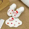 Nueva Muñeca de Peluche Cabeza de Gato Retro de Dibujos Animados Gafas Muñeco Agujero de Resina Zapatos Accesorios Lindos Hebilla de Zapato Desmontable