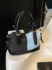 Comercio Exterior 2025 Nuevo Estilo Costuras de Color Contrastante Bolso de Mezclilla Diseño de Nicho Bolso de Hombro Ropa de Trabajo Bolso Almohada Bolso Cruzado Bolso de Mano