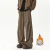 Pantalones Casuales Estilo Maillard para Hombre y Mujer Moda de Invierno Marca Diseño de Pliegues de Nicho Sentido de Diseño Pantalones Pesados Americanos