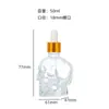 Frasco de Vidro para Perfume Caveira Frasco de Vidro Transparente com Formato Especial Boca Rosqueada Frasco de Vidro para Perfume Frasco Borrifador de Perfume Frasco Vazio