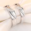 Anillo de pareja de boca abierta Pinduoduo para hombre y mujer, chapado en plata, con alas de ángel, estilo coreano, anillo de pareja, anillo de amante, estilo coreano