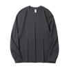AG240 g Edición Grande Hombro Caído Manga Larga Algodón para Hombre Primavera y Otoño Color Sólido Casual Cuello Redondo Chaqueta Top de Moda