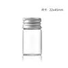 Tapa de Aluminio de 22 mm Botella de Tubo de Vidrio de Borosilicato Alto Sellado a Rosca Transparente Botella de Dulces Botella Cápsula Botellita de Medicina de Pequeña Capacidad