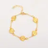 Conjunto de Joias Europeu e Americano Transfronteiriço Mais Vendido Novo Colar Pulseira Brincos Anel de Trevo de Cinco Folhas Joias de Flor de Ameixa Ouro Imitação