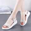 Sandalias para Mujer, Moda de Verano, Ropa Exterior Casual, Estilo Nuevo, Zapatos Planos Versátiles para Estudiantes de Secundaria, Estudiantes de Edad Media y Madres