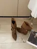 Botas de mujer de moda hasta la mitad de la pantorrilla 2026 otoño e invierno nuevo estilo botas sencillas con mangas de empalme y hebilla de cinturón botas de moda de pierna ancha