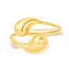 Pulsera de acero inoxidable hueca lisa con forma de gota de agua, la más vendida en Europa y América, de acero de titanio, color dorado y plateado, pulsera abierta con forma de coma