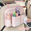 Cubo de Basura para Coche Lluvia Azul Cuero de Dibujos Animados Caja de Almacenamiento Multifuncional para Colgar en el Asiento del Coche Bolsa de Almacenamiento para el Respaldo del Asiento del Coche