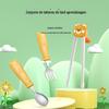 Talheres infantis pauzinhos de treino para bebês bebê aprender a comer pauzinhos de treino Boca de Tigre garfo colher infantil ferramentas para suplementos alimentares