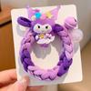 Elástico de Cabelo Infantil para Menina Trança Não Machuca Cabelo Elástico de Borracha 2024 Novo Elástico para Rabo de Cavalo Alto de Menina Acessório de Cabeça Kuromi