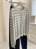 Cardigan de tricô macio e confortável com blocos de cor listrados em mistura de lã para mulheres! Uma jaqueta suéter simples e versátil de gola redonda para outono e inverno