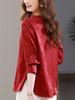 Camisa de Estilo Nacional de Estilo Chino Nuevo para Mujer de Manga Larga Primavera y Otoño Nueva Camisa con Sensación de Alta Gama Hebilla Vintage Top para Madre de Mediana Edad