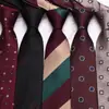 Corbata de negocios de cuero de 8 cm a rayas en stock corbata de poliéster para hombre jacquard negocios corbata vintage fabricantes suministro