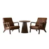 Sillón individual estilo retro, juego para balcón con dos sillas y una mesa, combinación de mesa y silla para zona de asientos de cafetería y tienda de té de burbujas