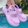 Sandalias de Verano para Mujer, Lindas, de Encaje, Cerradas por Delante, de Suela Gruesa, Cómodas, para Uso Diario en Interiores y Exteriores, Sandalias Casuales para Estudiantes