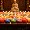 Sheng Baoyuan Lámpara de Mantequilla con Carcasa de Plástico 4 Horas Lámpara de Vela de PC Flor de Ciruelo para Pies de Buda Planta Mantequilla Lámpara Eterna Lote