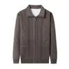 Otoño/Invierno 2026 Estilo Old Money para Hombre Nuevo Suéter de Punto con Cremallera y Cuello Polo Mezcla de Lana Chaqueta