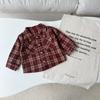 Dianxi 2026 Otoño Nuevo Conjunto de Tres Piezas de Chaleco para Bebés y Niños Pequeños para Niños: Conjunto de Cárdigan, Camisa a Cuadros y Jeans