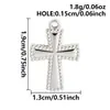 Colgantes de Cruz Estilo Ins Europeo y Americano en Varios Diseños, Collares con Forma de Rosa Martillada Chapados en Oro, Accesorios DIY, En Stock