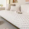 Cojín de Felpa de Conejo para Sofá 2026 Nuevo Otoño/Invierno Estilo Simple Resistente a Arañazos de Gato Antideslizante Cojín de Asiento Funda de Sofá Tela de Cubierta