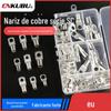100 PCs SC espreitando cobre vermelho estanhado frio pressão terminal fio de cobre fio de cobre redondo bare terminal combinação conector curto espessado