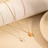 Colar Pingente Estrela Moda Personalizada Transfronteiriço Europeu e Americano Novo Estilo Metal Simples Versátil Luxo Leve Nicho Corrente para Clavícula