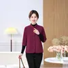 Nova Moda Outono/Primavera Redutora de Idade Roupas Femininas para Mães de Meia-Idade e Idosas Jaqueta Casual Fina de Algodão Manga Longa Roupa de Baixo