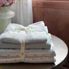 Estilo Pastoral Clase A Grado Materno e Infantil Doble Capa de Gasa 100% Algodón Puro Juego de Tres Piezas Juego de Cama de Tres Piezas Funda Nórdica Infantil Transmisión en Vivo