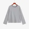 Blusa de tricô simples de cor sólida para mulheres plus size, coleção de inverno 2026, camada base versátil de gola redonda para mulheres curvilíneas, blusa feminina 25328