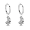 Pendientes de Acero Inoxidable Chapado en Oro 18K con 26 Letras, Pendientes de Zirconia con Forma de Ola de Lujo, Pendientes Elegantes