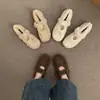 Zapatos individuales de felpa esponjosa para mujer, zapatos de nieve suaves para exteriores de invierno 2026, zapatos de algodón cálido de felpa para la brisa nocturna