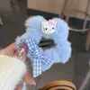 Estrela de cinco pontas peluda desenho animado kt gato xadrez laço presilha coração de menina BB clip doce outono e inverno banca atacado