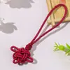 Cuerda Colgante para Coche Nudo Auspicioso Bicolor Borla Accesorio Nudo de Piña Hecho a Mano Nudo Chino Colgante para Coche Estilo Tendencia Nacional