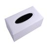 Comercio exterior artículo original de fábrica al por mayor caja de papel de cuero de color sólido nórdico simple caja de pañuelos de PVC caja de papel mejorada