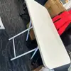 Mesa pequena dobrável para uso doméstico, mesa de jantar retangular simples para barracas ao ar livre, dormitório, quarto, varanda, casa de aluguel